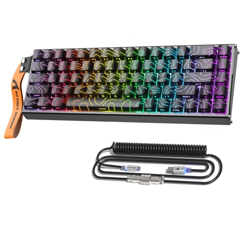 ATTACK SHARK X68MAX HE Vollaluminium-CNC-8KHz-Rapid-Trigger-Tastatur, 0,005mm RT-Genauigkeit, Kabelgebundene RGB-Gaming-Tastatur mit Magnetic Switch, Snap Tap, C01-Ultral-Kabel, PC/Mac, Weiß Konturen ATTACK SHARK X68MAX HE Vollaluminium-CNC-8KHz-Rapid-Trigger-Tastatur, 0,005mm RT-Genauigkeit, Kabelgebundene RGB-Gaming-Tastatur mit Magnetic Switch, Snap Tap, C01-Ultral-Kabel, PC/Mac, Weiß Konturen von ATTACK SHARK