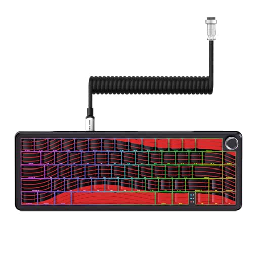 ATTACK SHARK X65PRO HE Rapid Trigger Keyboard, Magnetic Gaming Keyboard, Magnetic Switch, Tri-Mode, 0.01mm RT Accuracy, 0.125ms Latency, 8K Polling Rate, 128K Scan Rate, Dye-sub PBT Keycap von ATTACK SHARK