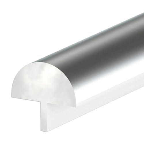 Bodenlaufschiene Aluminium 20Ø mm für Poolabdeckungen und Pooldecks eloxiert zum Einfräsen (2 Meter) von ATTAS