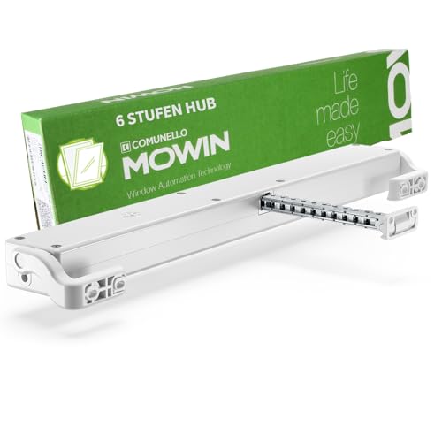 Elektrischer Fensteröffner Kettenmotor | STAR 25 230V comunello Mowin | Fensterantrieb mit Kettenantrieb | einstellbarer Hub | 250N Schub-/Zugkraft | Kipp-/ Klappfenster (Weiß) von ATTAS