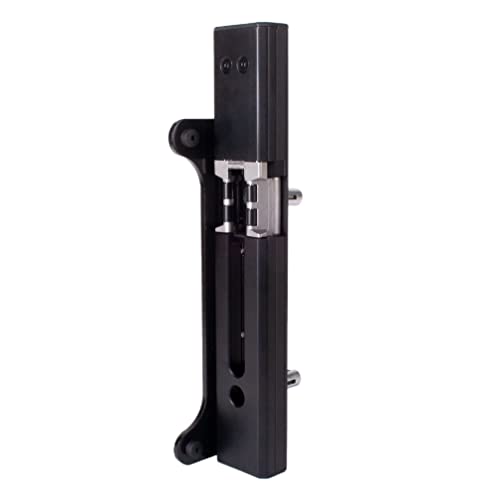 LOCINOX Modulec-SF EMISSA/RUPTURA elektrischer Öffner/Toranschlag/Aufbauanschlag/Schließblech/Anschlagwinkel/Toranschlag (RAL 9005 - Tiefschwarz, Emissa - Stromlos geschlossen) von ATTAS