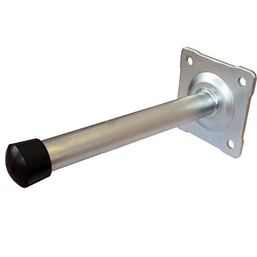 ATTAS Langer Anschlagpuffer mit Montageplatte für Schiebetore Rolltore, Torpuffer, Silber, 1 Stück von ATTAS