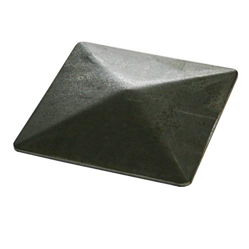 Pfostendeckel trapezförmig, Pfostenkappe für Stahlpfosten zum aufschweißen | Pyramidenförmig | Unverzinkt | Pfostenabdeckung (100x100 mm) von ATTAS