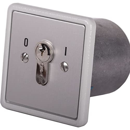 Schlüsselschalter rastend | unterputz | 1 Schaltelement | Beschriftung 0 - I | UPRA 1-1R Ideal für Torantriebe von ATTAS