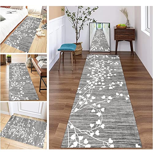ATTREX Läufer Teppich Grau 70×300cm Rutschfester Teppichläufer für Flur, Treppe, Wohnzimmer & mehr von ATTREX