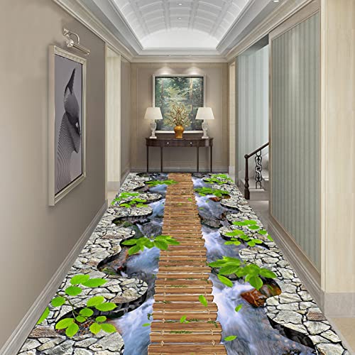 Läufer Teppich Flur rutschfest 3D Muster Flur Rate Runner Teppich für Korridor Sehr lange Teppichläufer für Gang Eingang Passage Area Teppiche 1m 1,5m 2m 2,5m 3m 3,5m 4m 4m 4,5m 5m 5,5m 6m 6m ( Size : von ATTREX