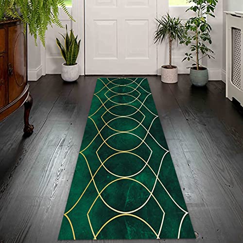 Läufer Teppich Flur rutschfest Grüner schmaler Läufer Teppich für Flur Sehr lange Teppichläufer für Korridoreingangspassage Rug Runner 1m 1,5 m 2 m 2,5 m 3 m 3,5 m 4 m 4,5 m 5 m 5,5 m 6m 6m ( Size : 7 von ATTREX