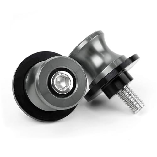 ATUMY Schieberegler Sturzschutz 2 stücke M6 Schwinge Spulen Fit Für Yamaha MT09 MT10 MT25 Tracer 900 700 GT XSR 155 900 FZ1 FZ6 R7 R9 6mm Hinten Slider Spulen Hinterer Schwingenschutz(Gray) von ATUMY