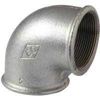 Temperguss Winkel Nr. 90 verzinkt, 90 Grad, i/i 1/2 - Atusa von ATUSA