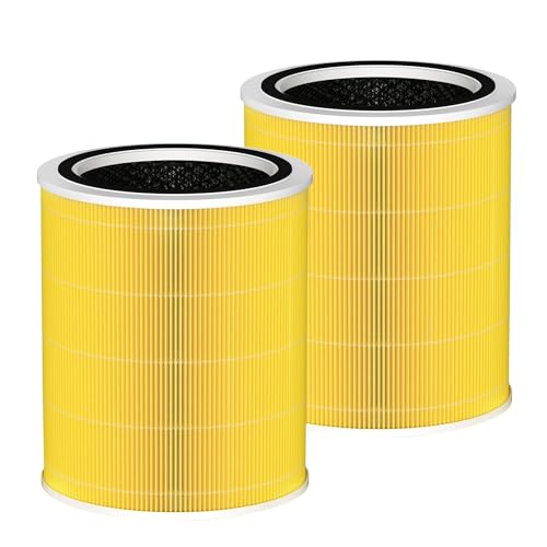 ATXKXE Core 400s Ersatzfilter, kompatibel mit LEVOIT Core 400S Smart WiFi Luftreiniger, H13 True HEPA-Filter, Aktivkohlefilter, 360-Grad-Filtration, 2 Stück, Gelb ATXKXE Core 400s Ersatzfilter, kompatibel mit LEVOIT Core 400S Smart WiFi Luftreiniger, H13 True HEPA-Filter, Aktivkohlefilter, 360-Grad-Filtration, 2 Stück, Gelb von ATXKXE