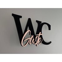 Türschild Gäste Wc | Toilettenschild Aus Holz Acryl Türschild Gäste Wc | Toilettenschild Aus Holz Acryl von ATekoDesign