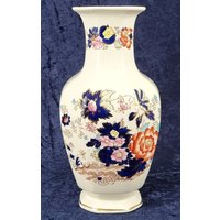 Große Vintage Vase, Mason Es Ironstone, Mandarin Muster, Moderne Chinoiserie, Blumen Display, Bunte Imari Palette, 12 Zoll Hoch von AToasttothePast