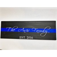 Blue Line Familie. Polizist Schilder. Blaue Linie Dünne Blaue Geschenk. Cop Zeichen. Familiengeschenk von ATouchOfBlissDesigns