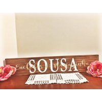Familien Name Zeichen. Rustikale Wohnkultur. Rustikales Familienschild. Nachname-Wand-Dekor. Nachname-Zeichen. Einweihungsgeschenk von ATouchOfBlissDesigns