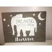 Traum Big Little One. Rustikale Wand-Dekor. Kinderzimmer Zimmer Dekor. Personalisierte Baby-Zimmer-Dekor von ATouchOfBlissDesigns