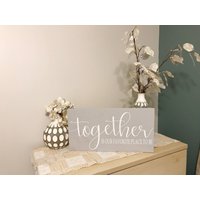 Zusammen Unser Lieblingsplatz. Liebe Zitate. Rustikale Wohnkultur. Hochzeitsdekoration. Wanddekoration. Schilder Aus Holz von ATouchOfBlissDesigns
