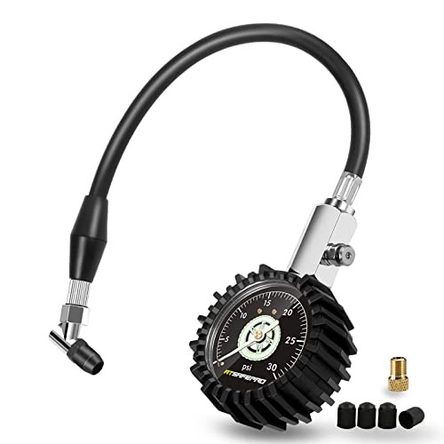 ATsafepro Reifendruckprüfer 30PSI, 2,5 "Mechanisches Reifendruckmessgerät mit Flexiblem Schlauch und Winkelschnabel, Analoges Luftdruckmessgerät Leucht im Dunkeln für ATV, Autos,LKWs, Fahrräder ATsafepro Reifendruckprüfer 30PSI, 2,5 "Mechanisches Reifendruckmessgerät mit Flexiblem Schlauch und Winkelschnabel, Analoges Luftdruckmessgerät Leucht im Dunkeln für ATV, Autos,LKWs, Fahrräder von ATsafepro