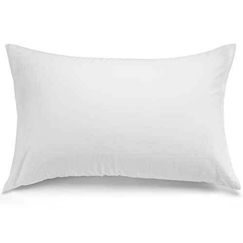 ATsense 2er Set Kissenbezug 40x80 cm - 100% Gewaschene Baumwolle, Leinen-Optik, Weiß Kopfkissenbezug mit Reißverschluss, Oeko-TEX Zertifiziert Weich, Nicht Lleicht Verformbar von ATsense