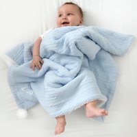 Personalisierte Blaue Zopfmuster Decke Personalisierte Blaue Zopfmuster Decke von ATypeofDesign