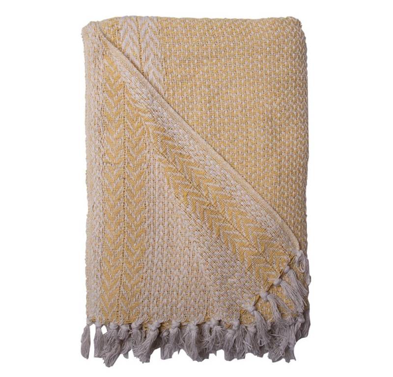 Wohndecke Decke Überwurf Agatha 100% Baumwolle 130x180 cm Skandinavisch, AU Maison, 100% recycelte Baumwolle von AU Maison