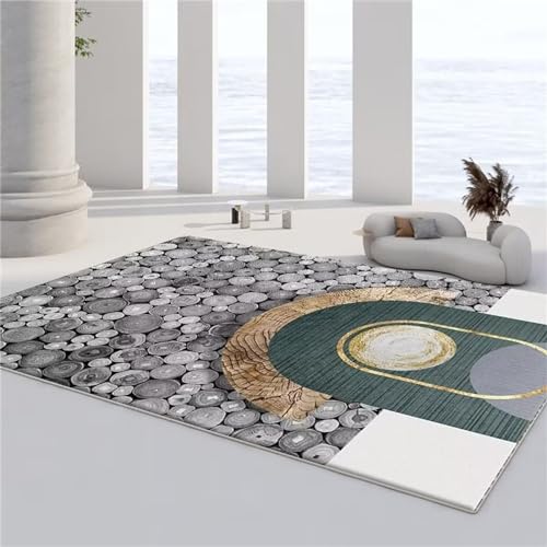 AU-OZNER Teppich antirutschmatte Grauer Teppich, antistatischer Sofaboden, einfach zu verlegender Teppichteppiche & matten,grau,160x230cm von AU-OZNER