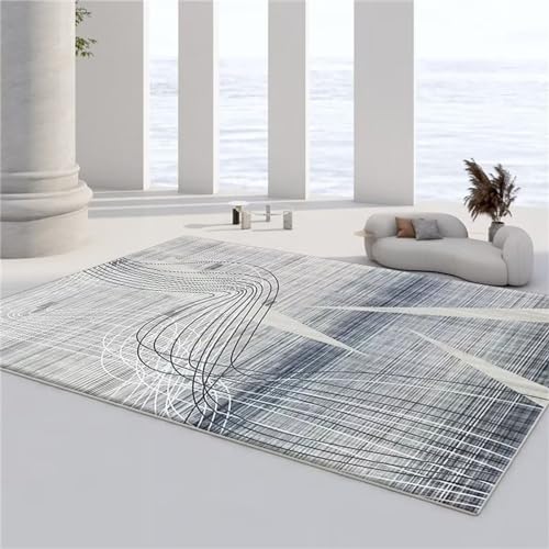 AU-OZNER Teppich für esszimmer Grauer Teppich, bodenwaschbar, pflegeleichter und Warmer Teppichteppich modern,grau,180x250cm von AU-OZNER