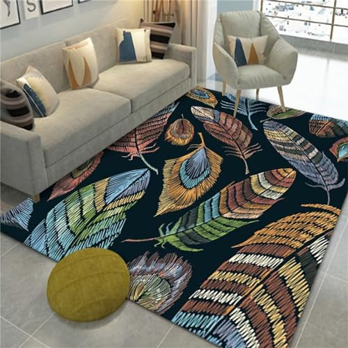 AU-OZNER büro Teppich Brauner Teppich, hochwertiger moderner Rutschfester Teppich für Schlafzimmerkleiner Teppich,braun,180x250cm von AU-OZNER