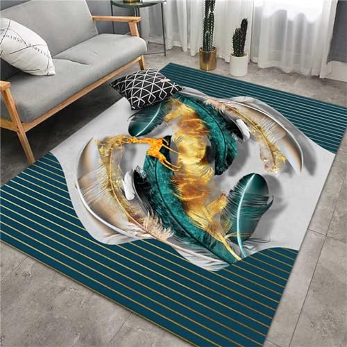 AU-OZNER kinderzimmer teppiche Gelber Teppich, Sofa-Krabbelmatte, großer Teppich, hochwertiger Teppichdeko modern,Gelb,40x60cm von AU-OZNER