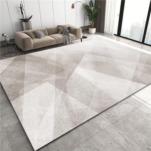 AU-SHTANG Shaggy Teppich Grauer Teppich, weicher Couchtisch, schallisolierter und leicht zu saugender Teppichwaschbare teppiche,grau,100x200cm von AU-SHTANG