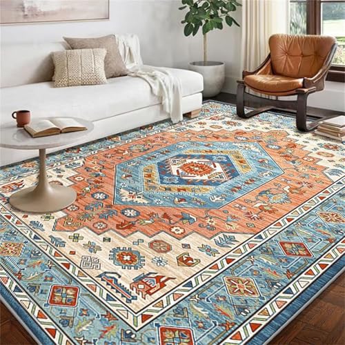 AU-SHTANG Wohnzimmer deko Blauer Teppich, verschleißfester, atmungsaktiver, feuchtigkeitsbeständiger und antibakterieller Teppichkinderteppich,Blau,200x300cm von AU-SHTANG