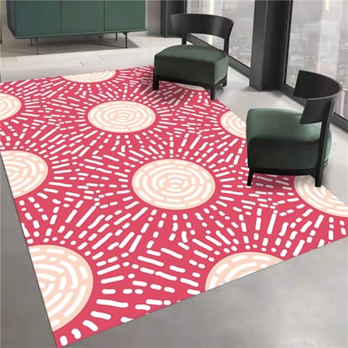 AU-SHTANG großer Teppich Roter Teppich, Rutschfester, schalldichter, antibakterieller Komfortteppichteppich modern,Rot,40x60cm von AU-SHTANG