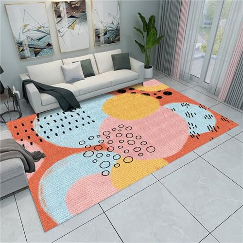 AU-SHTANG kuschelige teppiche Orangefarbener Teppich, bequemer, hochwertiger Yogamatten-moderner Teppichteppich weich,orange Farbe,200x300cm von AU-SHTANG