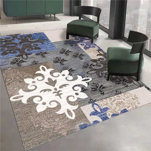 AU-SHTANG teppiche modern Blauer Teppich, lässiger, weicher, moderner, bequemer Teppichrug Carpet,Blau,180x280cm von AU-SHTANG