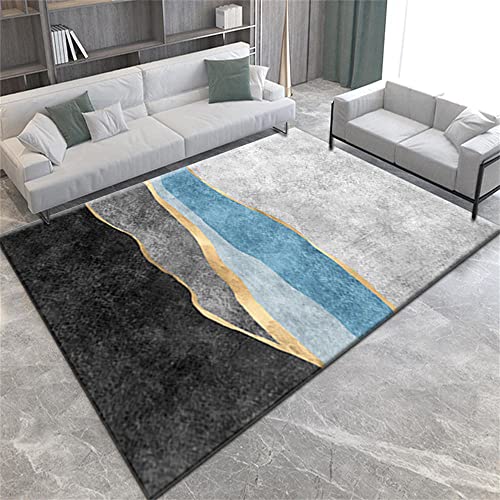 AU-SHTANG Teppich Balkon Grauer und Blauer Teppich, antibakteriell, pflegeleicht, einfach und leicht zu saugen Teppich Area Rug -grau_80x120cm AU-SHTANG Teppich Balkon Grauer und Blauer Teppich, antibakteriell, pflegeleicht, einfach und leicht zu saugen Teppich Area Rug -grau_80x120cm von AU-SHTANG
