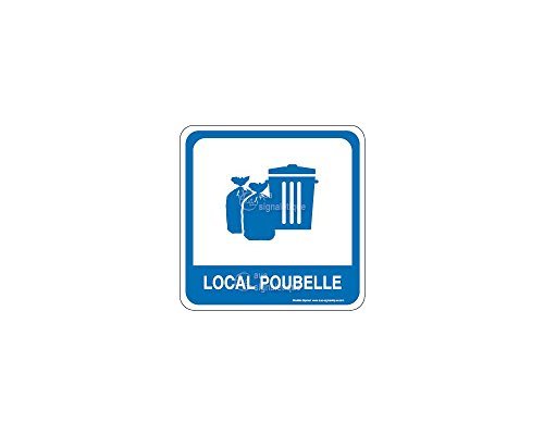 AUA SIGNALETIQUE - Plaque de porte Local Poubelle PvcSign avec double face adhésif von AUA SIGNALETIQUE