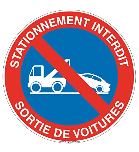 AUA SIGNALETIQUE 201439-R-BS-v-180 Mit Signal Schild, mehrfarbig von AUA SIGNALETIQUE