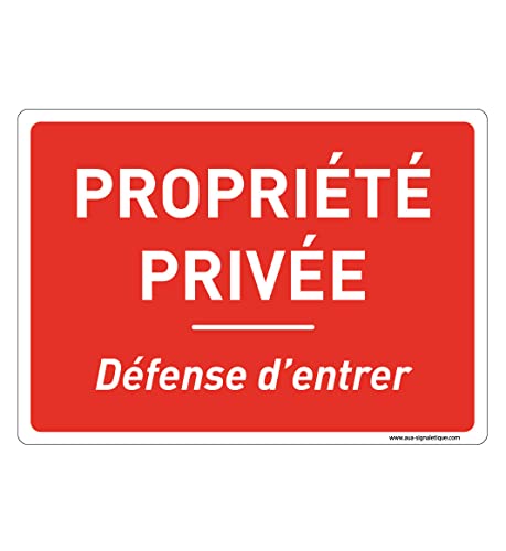 AUA SIGNALETIQUE - Hinweisschild mit abgerundeten Ecken – Privée Verteidigung des Eingangs – Modell 2-420 x 300 mm, Vinyl selbstklebend AUA SIGNALETIQUE - Hinweisschild mit abgerundeten Ecken – Privée Verteidigung des Eingangs – Modell 2-420 x 300 mm, Vinyl selbstklebend von AUA SIGNALETIQUE