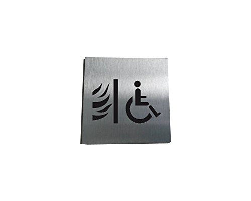 AUA SIGNALETIQUE - Plaque Alu Brossé Espace d'Attente Sécurisé - 200x200 mm von AUA SIGNALETIQUE