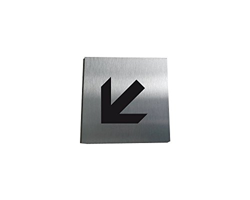 AUA SIGNALETIQUE - Plaque Alu Brossé Flèche Directionnelle 06-200x200 mm von AUA SIGNALETIQUE