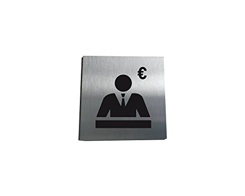 AUA SIGNALETIQUE - Plaque Aluminium Brossé Commercial - 130x130 mm von AUA SIGNALETIQUE