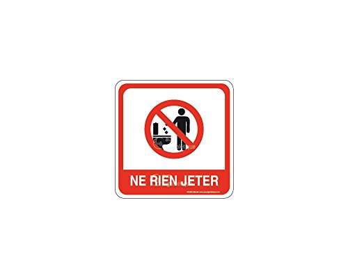 AUA SIGNALETIQUE - Plaque de porte Ne rien Jeter dans les WC PvcSign avec double face adhésif AUA SIGNALETIQUE - Plaque de porte Ne rien Jeter dans les WC PvcSign avec double face adhésif von AUA SIGNALETIQUE