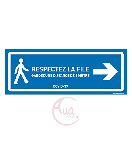 AUA SIGNALETIQUE - Signalisation au Sol respectez la File à Droite - Autocollant laminé - Bleu 420x160 mm AUA SIGNALETIQUE - Signalisation au Sol respectez la File à Droite - Autocollant laminé - Bleu 420x160 mm von AUA SIGNALETIQUE