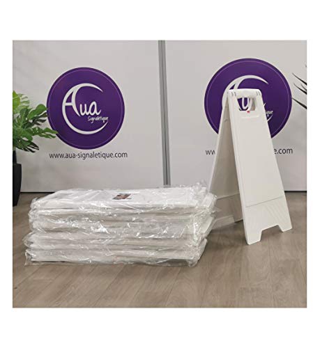 Aua Signaletique - 1 Carton de 10 Chevalets Signalisation Vierge sans Marquage - Poids 1 kg en Plastique Blanc Aua Signaletique - 1 Carton de 10 Chevalets Signalisation Vierge sans Marquage - Poids 1 kg en Plastique Blanc von AUA SIGNALETIQUE