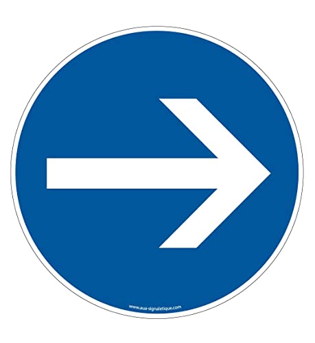 Schild „Traffic Sense Obligatorisch“ Vinylkleber, 180 mm Durchmesser von AUA SIGNALETIQUE