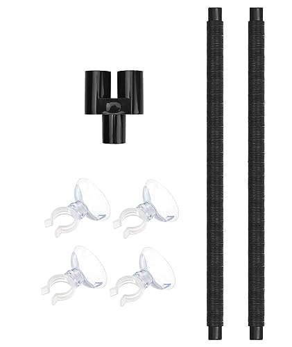 Zubehör von AUAAQ Reptilien-Luftbefeuchter, einschließlich Dual-Schlauchtülle, zwei verstellbaren Schläuche und vier Saugnäpfen, geeignet für Reptilien Luftbefeuchter Fogger Mister von AUAAQ