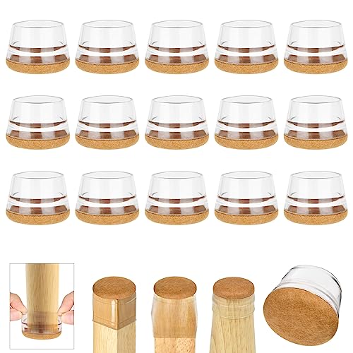AUAUY 16 Stück Schutzkappen für Stuhlbeine mit Filz, Transparent Silikon Stuhlbeinkappen, Filzgleiter für Stühle, Stuhlkappen Rund für Hartholzböden, Verschleißfeste Stuhlbeinschoner (#3-L/30-36mm) AUAUY 16 Stück Schutzkappen für Stuhlbeine mit Filz, Transparent Silikon Stuhlbeinkappen, Filzgleiter für Stühle, Stuhlkappen Rund für Hartholzböden, Verschleißfeste Stuhlbeinschoner (#3-L/30-36mm) von AUAUY