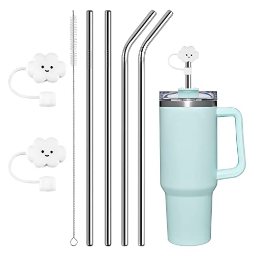AUAUY 304 Edelstahl Strohhalme, 2 Gerade & 2 Gebogene Wiederverwendbar Trinkhalme Im mit 1 Reinigungsbürsten und 2 Strohhalm Abdeckung, Umweltfreundlich Ungiftig Waschbar Ideal für Smoothie Milchshake AUAUY 304 Edelstahl Strohhalme, 2 Gerade & 2 Gebogene Wiederverwendbar Trinkhalme Im mit 1 Reinigungsbürsten und 2 Strohhalm Abdeckung, Umweltfreundlich Ungiftig Waschbar Ideal für Smoothie Milchshake von AUAUY