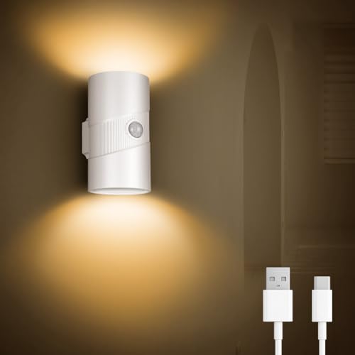 AUAUY LED Wandleuchte, USB C wiederaufladbar Wandlampe Nachtlicht mit Bewegungsmelder AUTO/Dauer-EIN 3 Lichtfarben Magnetisch Lampe für Flur Treppe Wohnzimmer Schlafzimmer Kinderzimmer AUAUY LED Wandleuchte, USB C wiederaufladbar Wandlampe Nachtlicht mit Bewegungsmelder AUTO/Dauer-EIN 3 Lichtfarben Magnetisch Lampe für Flur Treppe Wohnzimmer Schlafzimmer Kinderzimmer von AUAUY