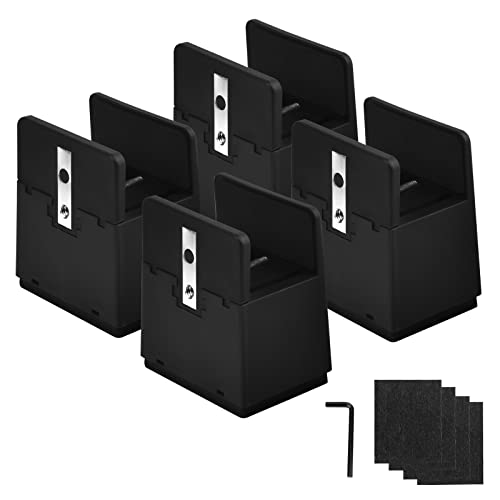 AUAUY Verstellbare Betterhöhungen mit Schraubklemme 5 cm Höhe, Robuste Betterhöher Tischerhöher, Passend für Quadratische/Runde Stuhlbeindurchmesser von 0–3,7 cm, unterstützt 20.000 lbs von AUAUY