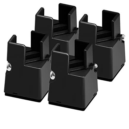 AUAUY Verstellbare Betterhöhungen mit Schraubklemme 5 cm Höhe, Robuste Betterhöher Tischerhöher, Passend für Quadratische/Runde Stuhlbeindurchmesser von 2,2–4,2 cm, unterstützt 20.000 lbs von AUAUY